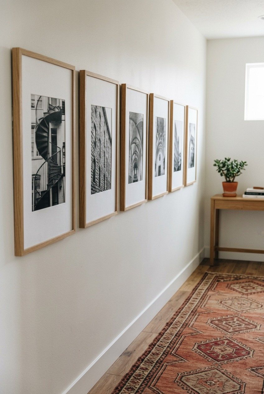 Six Matching Frames In A Single Marching Row