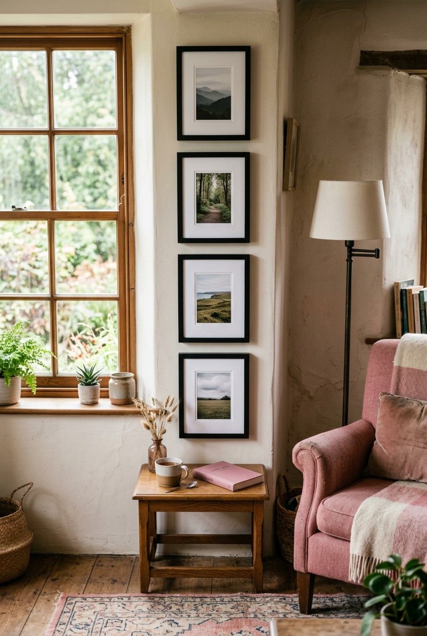 A Single Vertical Column In A Narrow Wall Strip